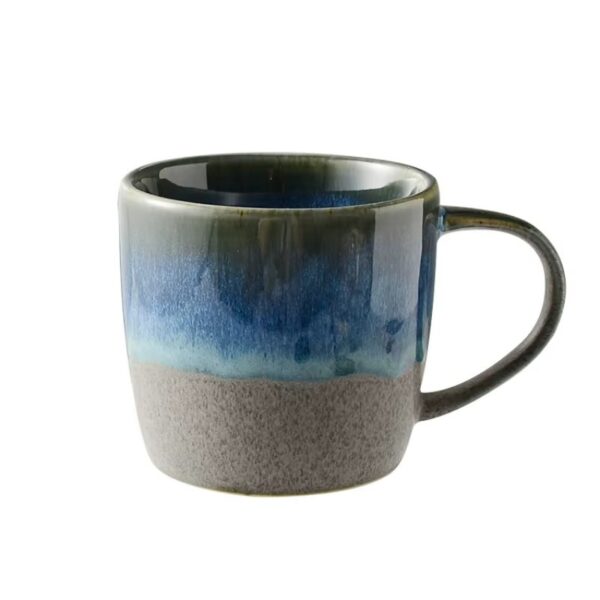 350ml Ceramic Starry Gradient Mug – Retro Coffee, Tea & Breakfast Cup for Office and Home
